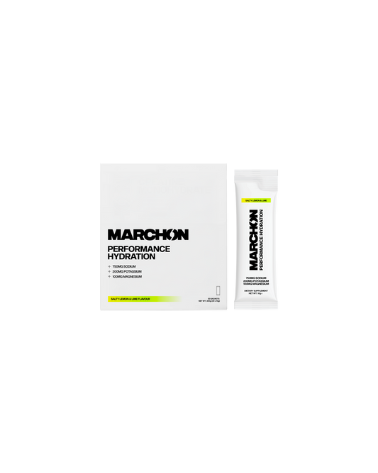 Marchon Supplements Performance Hydration Electrolyte Powder Sachets 30x10g Salty Lemon & Lime packshot