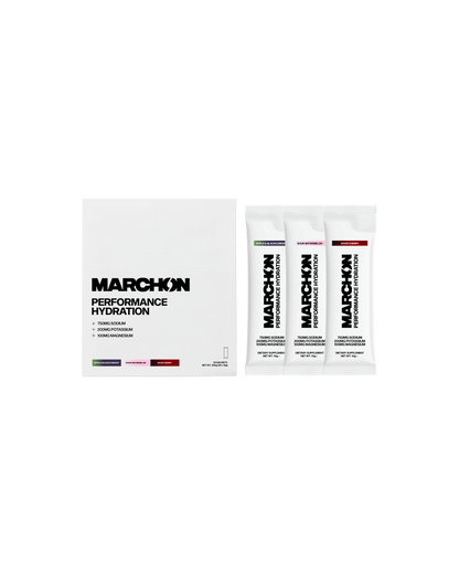 Marchon Supplements Performance Hydration Electrolyte Powder Sachets 30x10g Variety Pack packshot