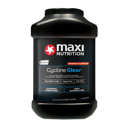 MaxiNutrition Cyclone Clear Powder 1.26kg Orange packshot