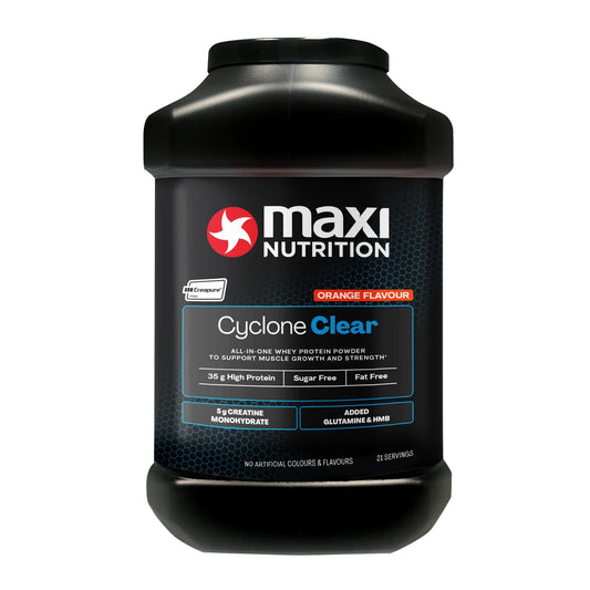 MaxiNutrition Cyclone Clear Powder 1.26kg Orange packshot