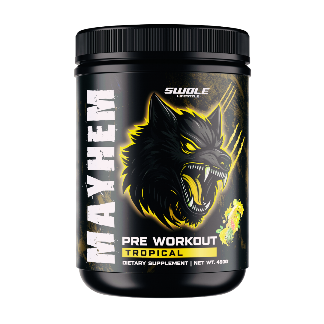 SWOLE Lifestyle MAYHEM Pre Workout 450g Tropical packshot