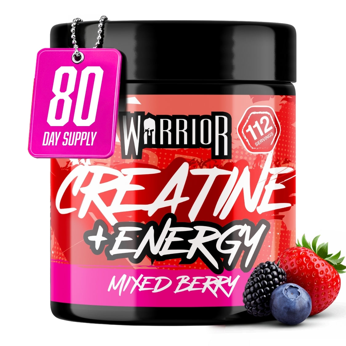 Warrior Creatine Plus Energy 360g Mixed Berry packshot