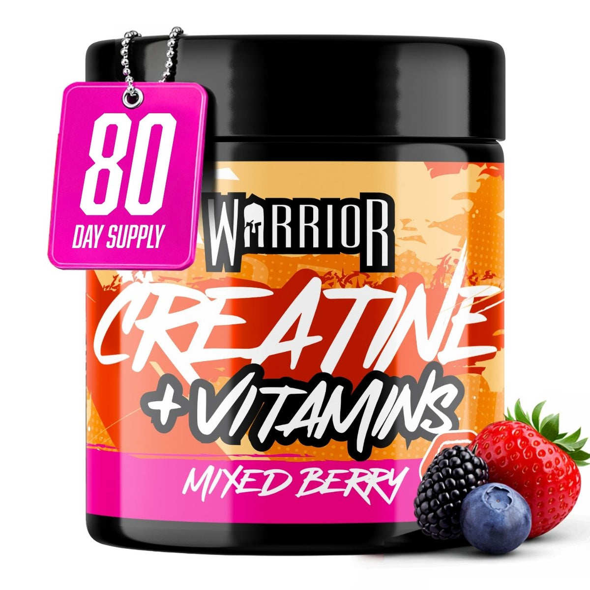 Warrior Creatine Plus Vitamins 360g Mixed Berry packshot