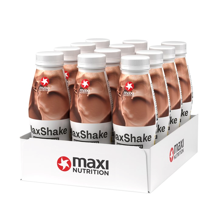 MaxiNutrition MaxShake Protein Milkshake 12x330ml - Chocolate product packaging