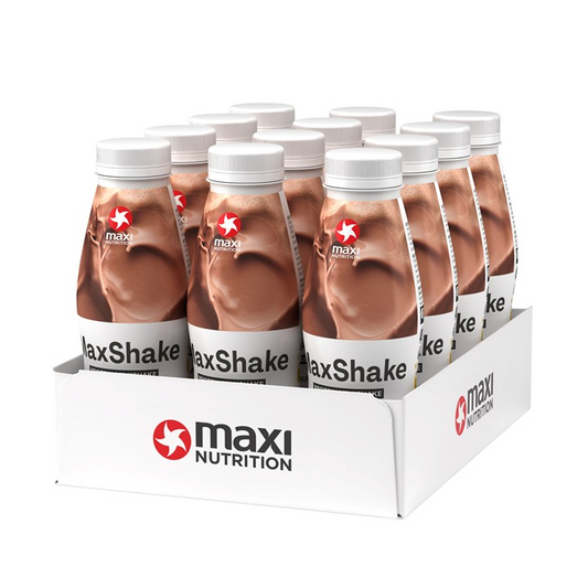 MaxiNutrition MaxShake Protein Milkshake 12x330ml - Chocolate product packaging