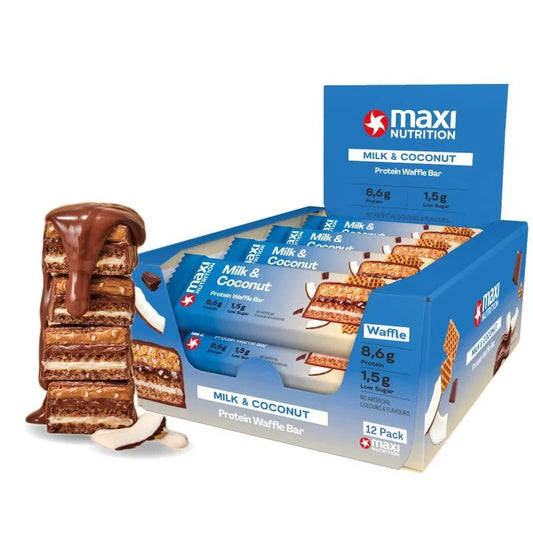 MaxiNutrition Protein Waffle Bar 12x40g - Milk & Coconut