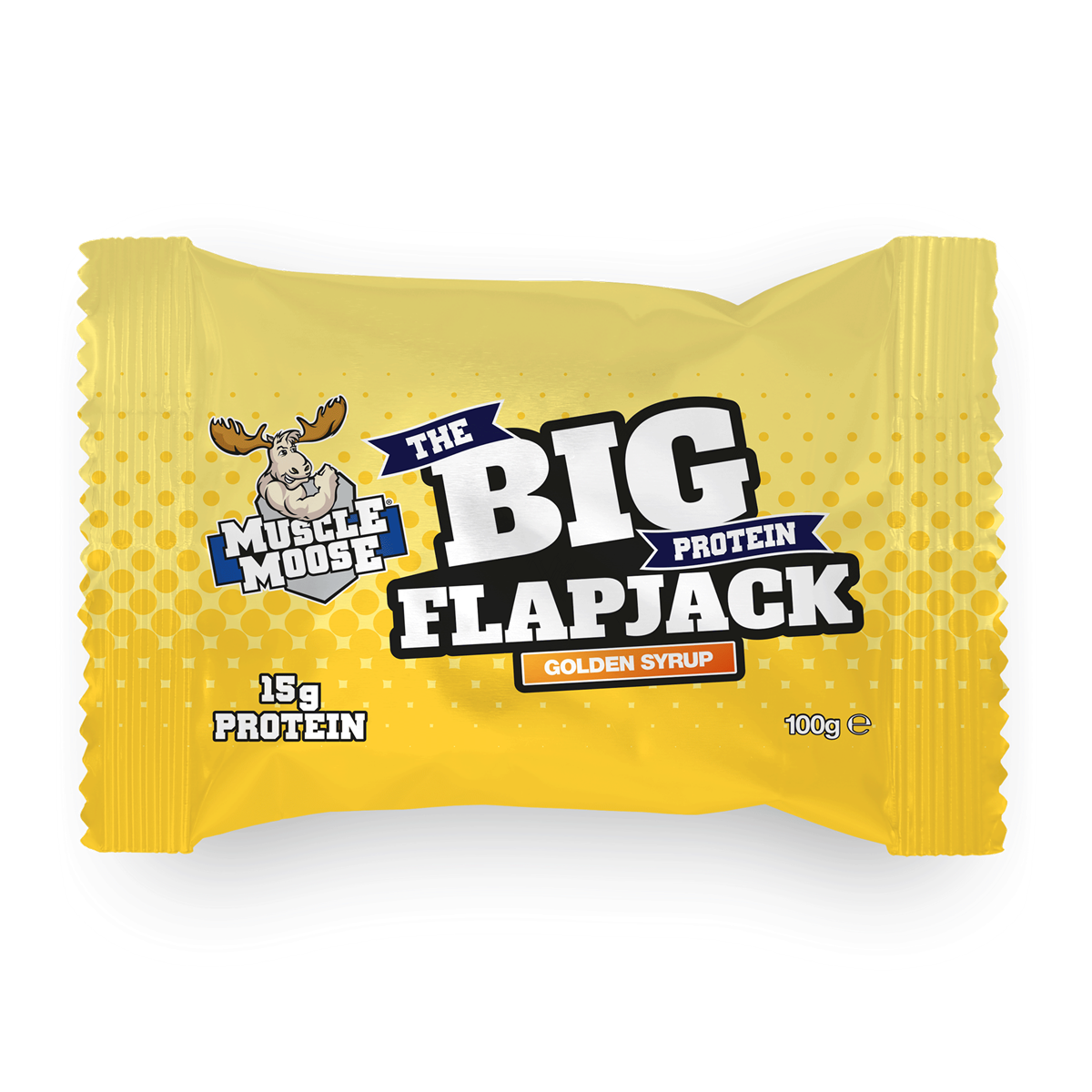 Muscle Moose Big Protein Flapjack 12x100g - Golden Syrup product packaging