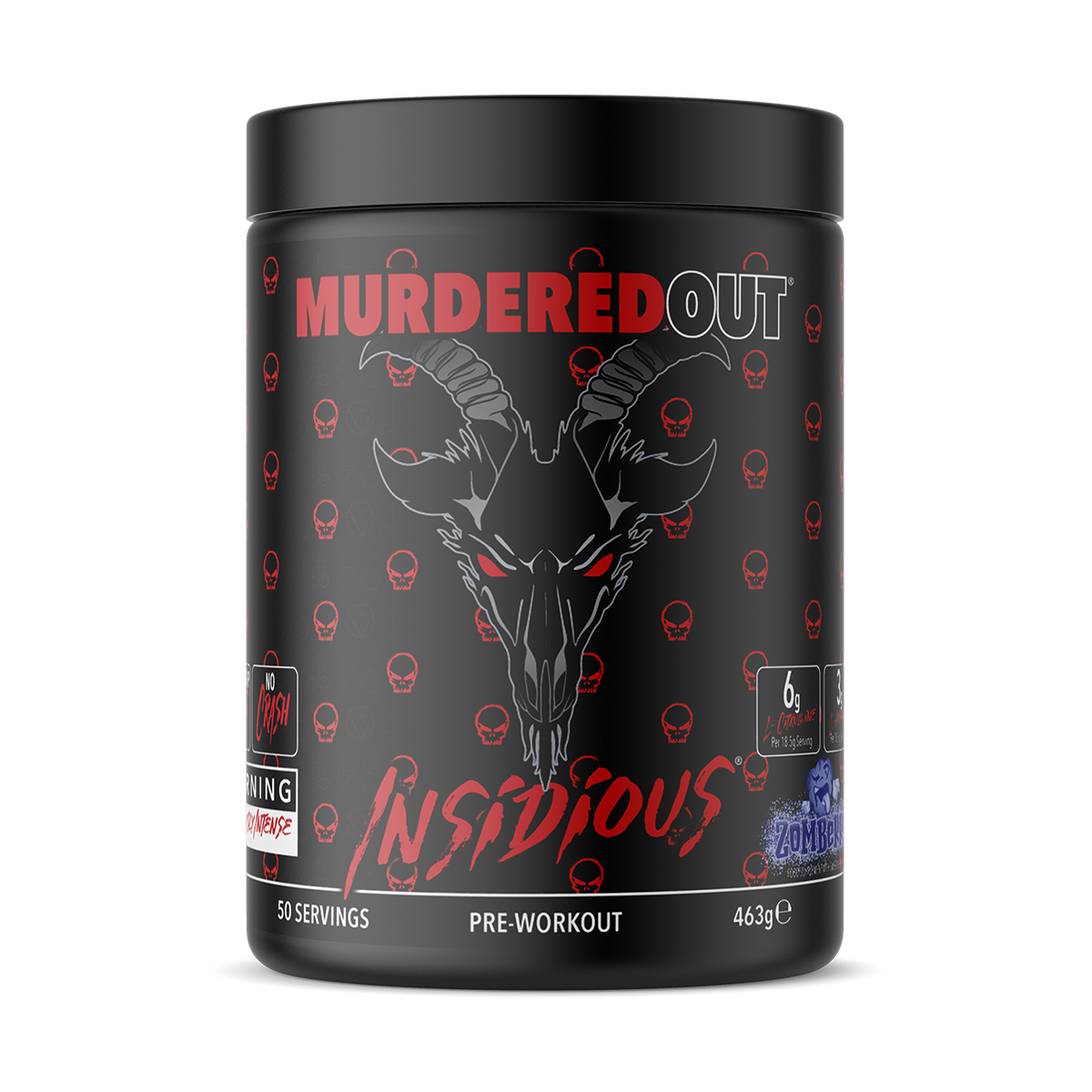 Murdered Out Insidious 463g - Zomberry product packaging