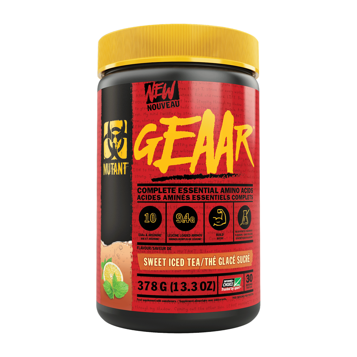 Mutant GEAAR 378g - Sweet Iced Tea product packaging