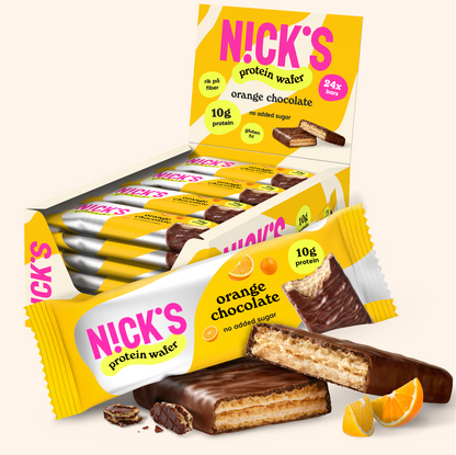 NICK'S Protein Wafer 24x40g - Orange product packaging