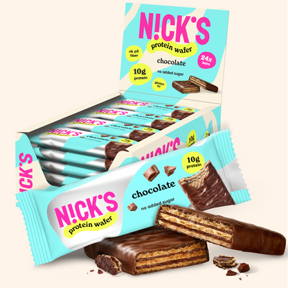 NICK'S Protein Wafer 24x40g - Chocolate product packaging