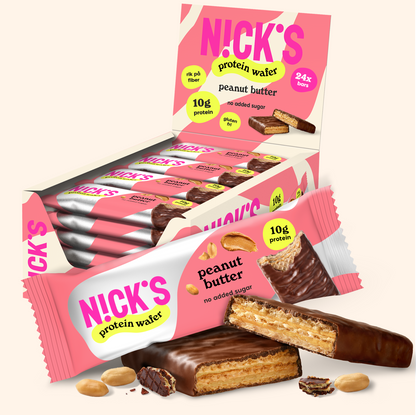 NICK'S Protein Wafer 24x40g - Peanut Butter product packaging