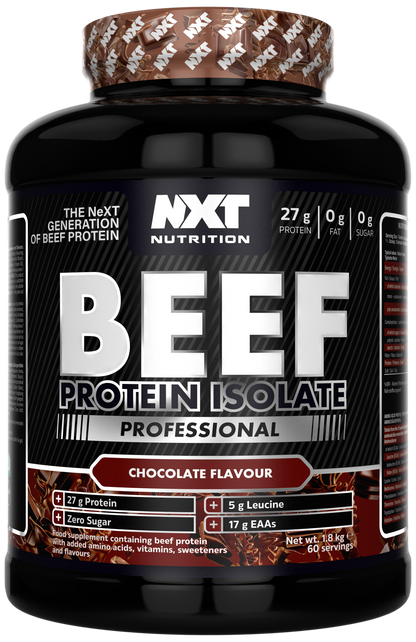 NXT Nutrition Beef Protein Isolate Professional 1.8kg Chocolate packshot