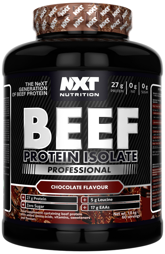 NXT Nutrition Beef Protein Isolate Professional 1.8kg Chocolate packshot