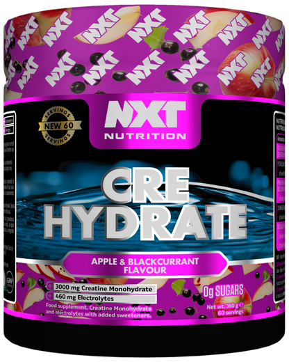 NXT Nutrition CRE Hydrate 360g Apple & Blackcurrant packshot
