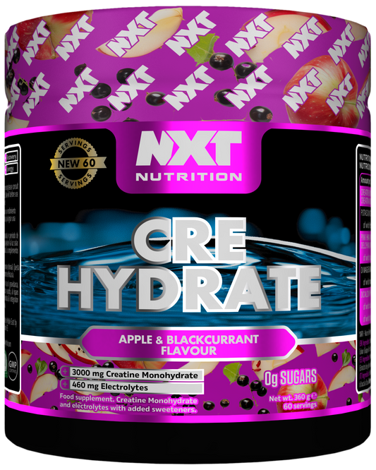 NXT Nutrition CRE Hydrate 360g Apple & Blackcurrant packshot