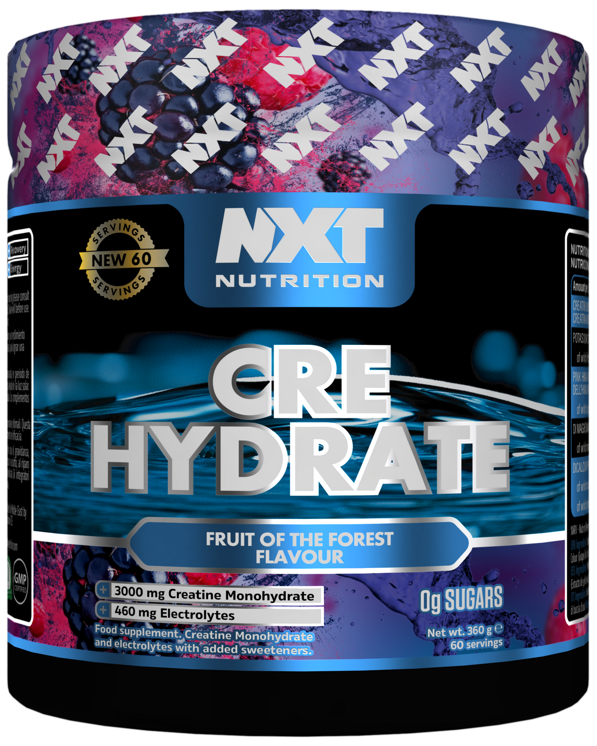 NXT Nutrition CRE Hydrate 360g Fruits of the Forest packshot