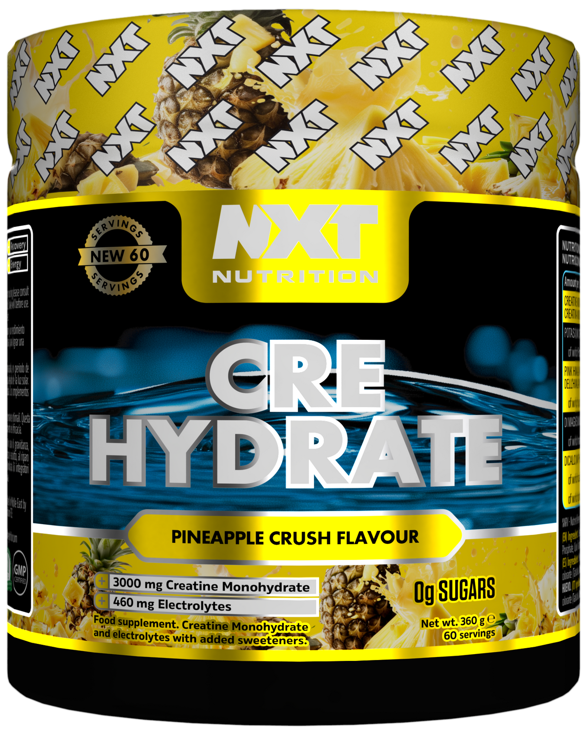 NXT Nutrition CRE Hydrate 360g Pineapple packshot