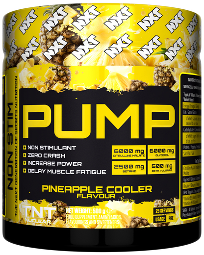 NXT Nutrition TNT Nuclear PUMP (Stim-Free) 500g Pineapple packshot