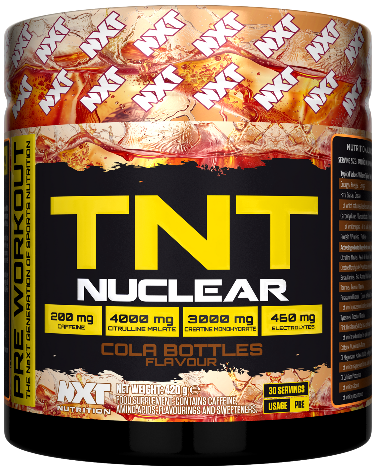 NXT Nutrition TNT Nuclear 420g Fizzy Cola Bottles packshot