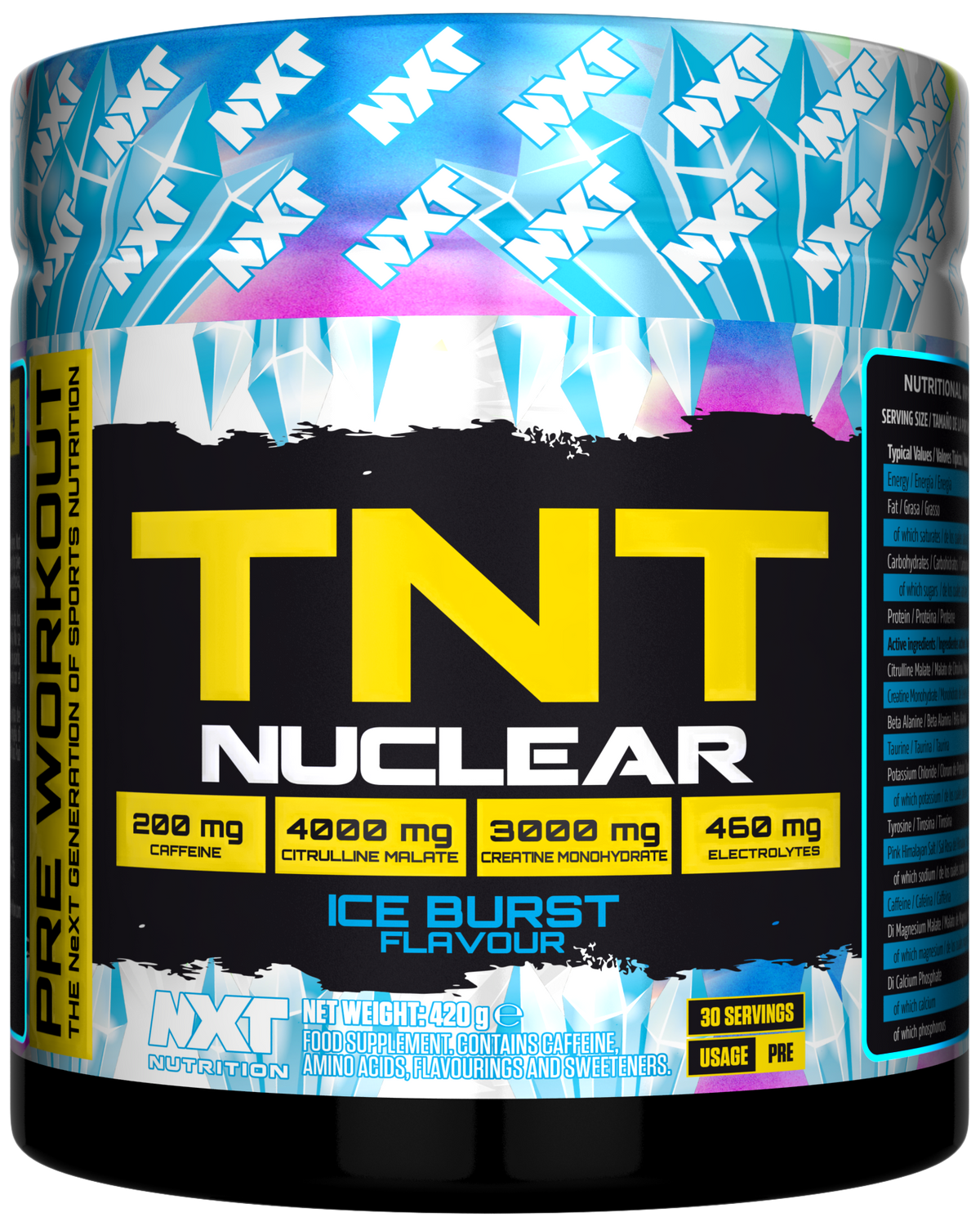 NXT Nutrition TNT Nuclear 420g Ice Blast packshot