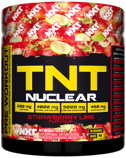 NXT Nutrition TNT Nuclear 420g Strawberry Lime Crush packshot