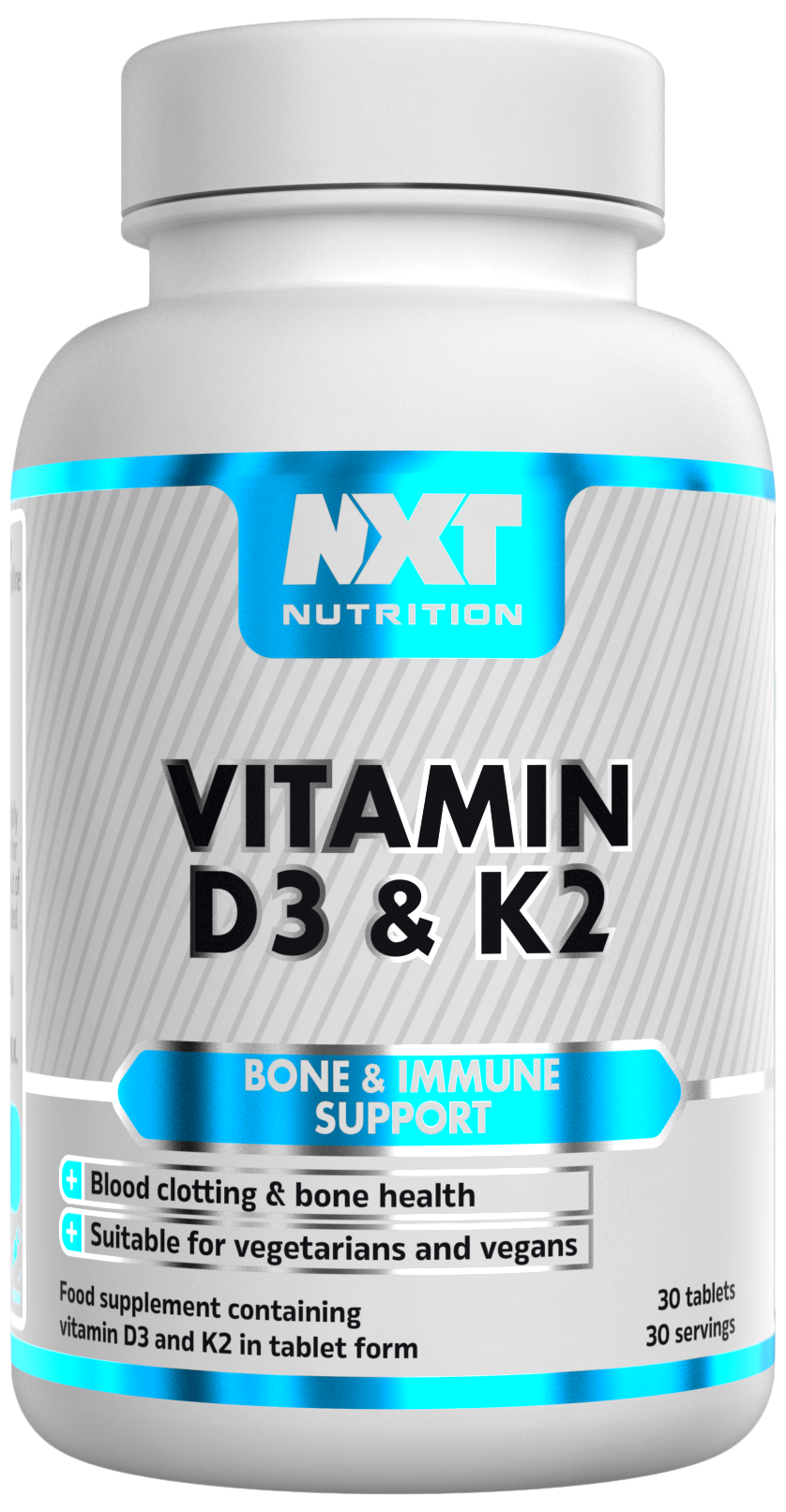 NXT Nutrition Vitamin D3 & K2 30 Tabs packshot