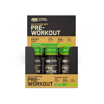Optimum Nutrition Gold Standard Pre-Workout Shot 60ml Lemon & Lime packshot
