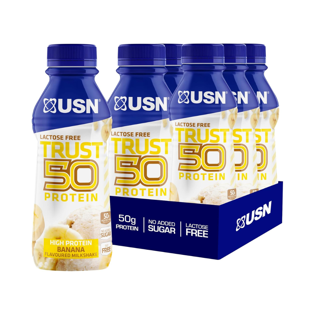 USN Trust Protein 50 6x500ml Banana packshot