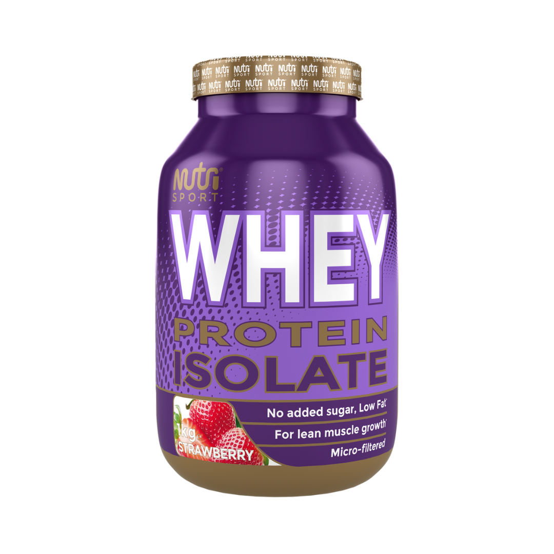 NutriSport Whey Isolate 1kg Strawberry packshot