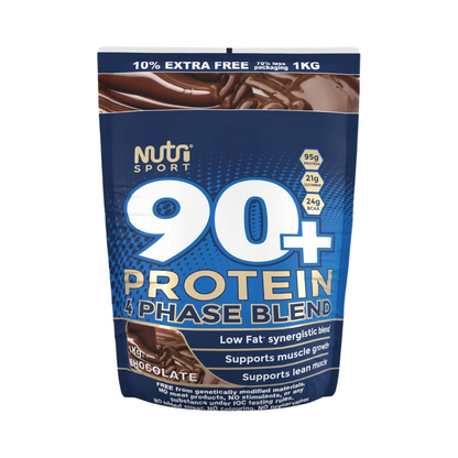 NutriSport 90+ Protein 4 Phase Blend 1Kg - Chocolate product packaging