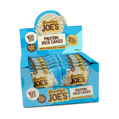 Mountain Joe's Rice Cake 12x64g - White Chocolate product packaging