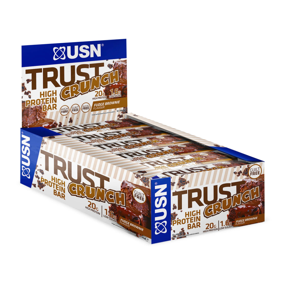 USN Trust Crunch Bars 12x60g - Chocolate Brownie