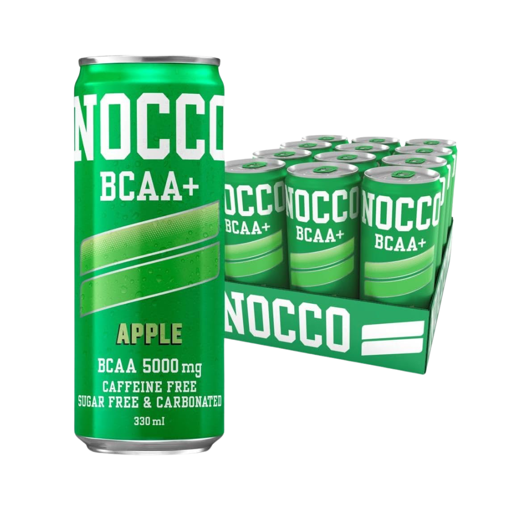 NOCCO BCAA+ Apple 330ml can and tray
