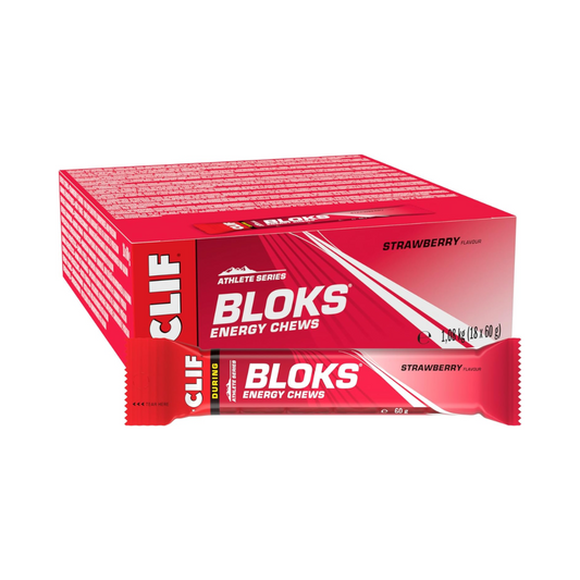 CLIF Bloks Energy Chews 18x60g - Strawberry