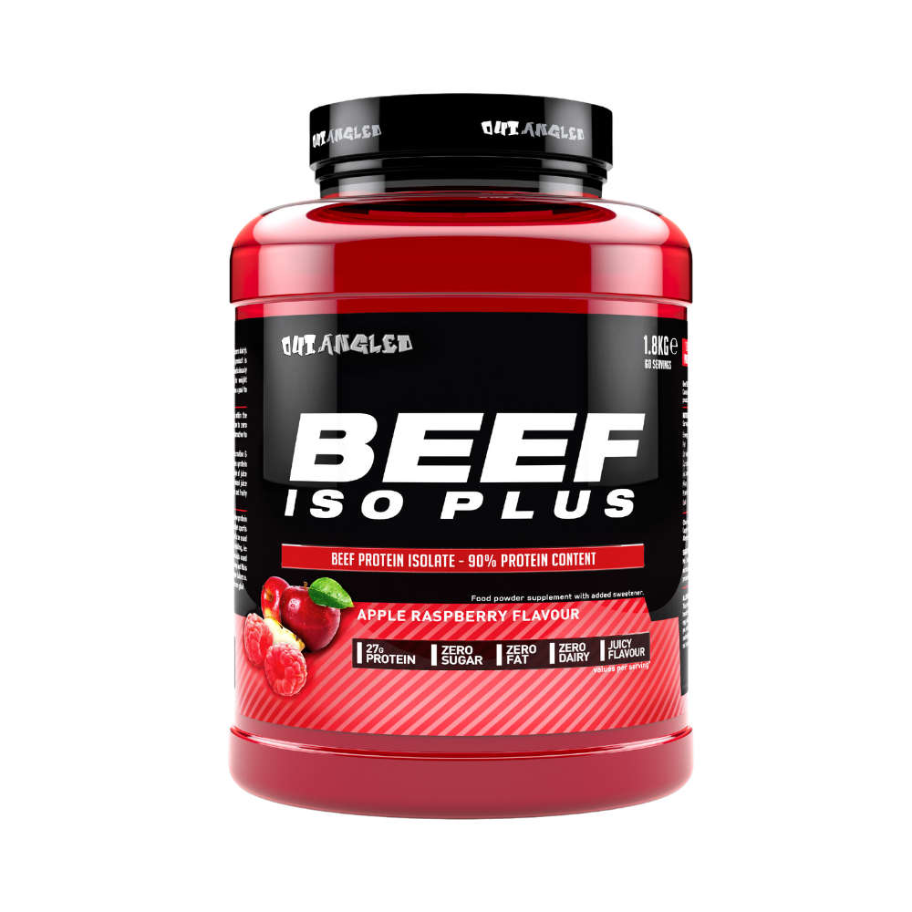 Outangled Beef Iso Plus 1.8kg - Apple Raspberry product packaging