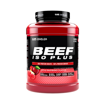Outangled Beef Iso Plus 1.8kg - Apple Raspberry product packaging