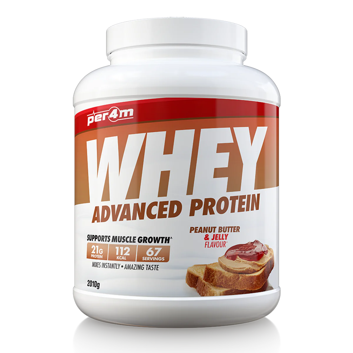 Per4m Advanced Whey Protein 2.01kg - Peanut Butter & Jelly