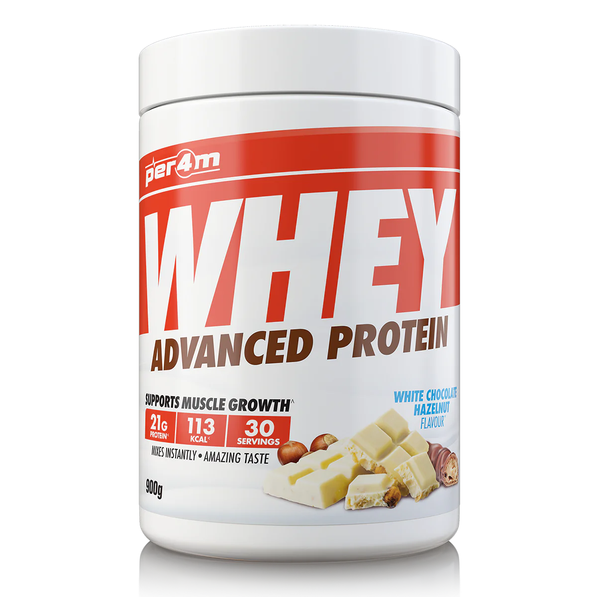 Per4m Advanced Whey Protein 900g - White Chocolate Hazelnut
