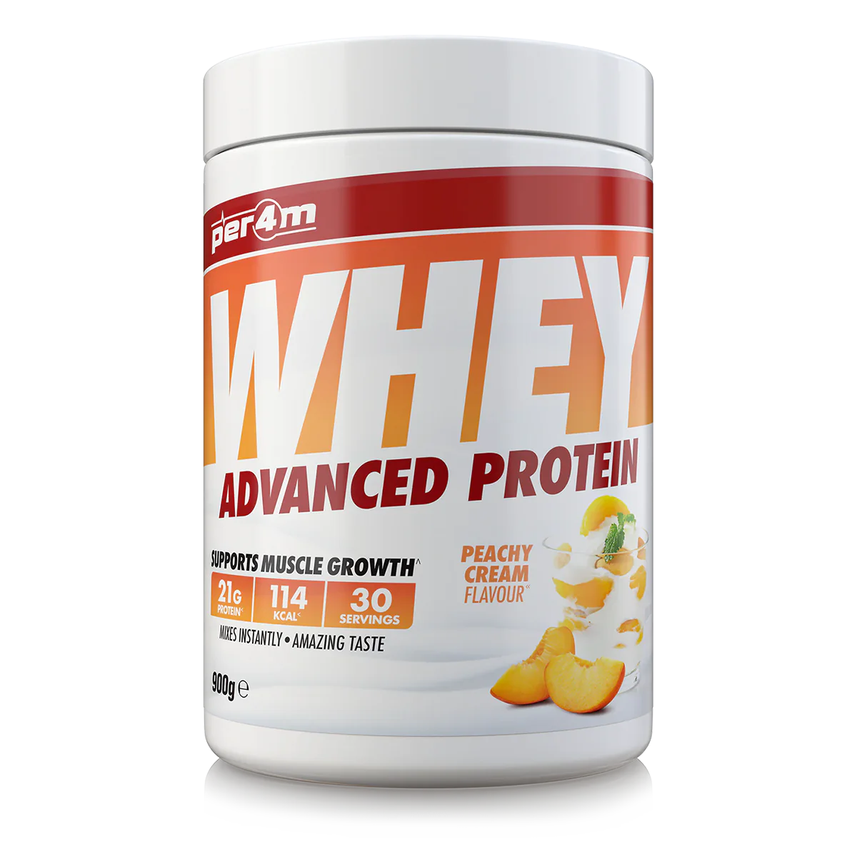 Per4m Advanced Whey Protein 900g - Peaches & Cream