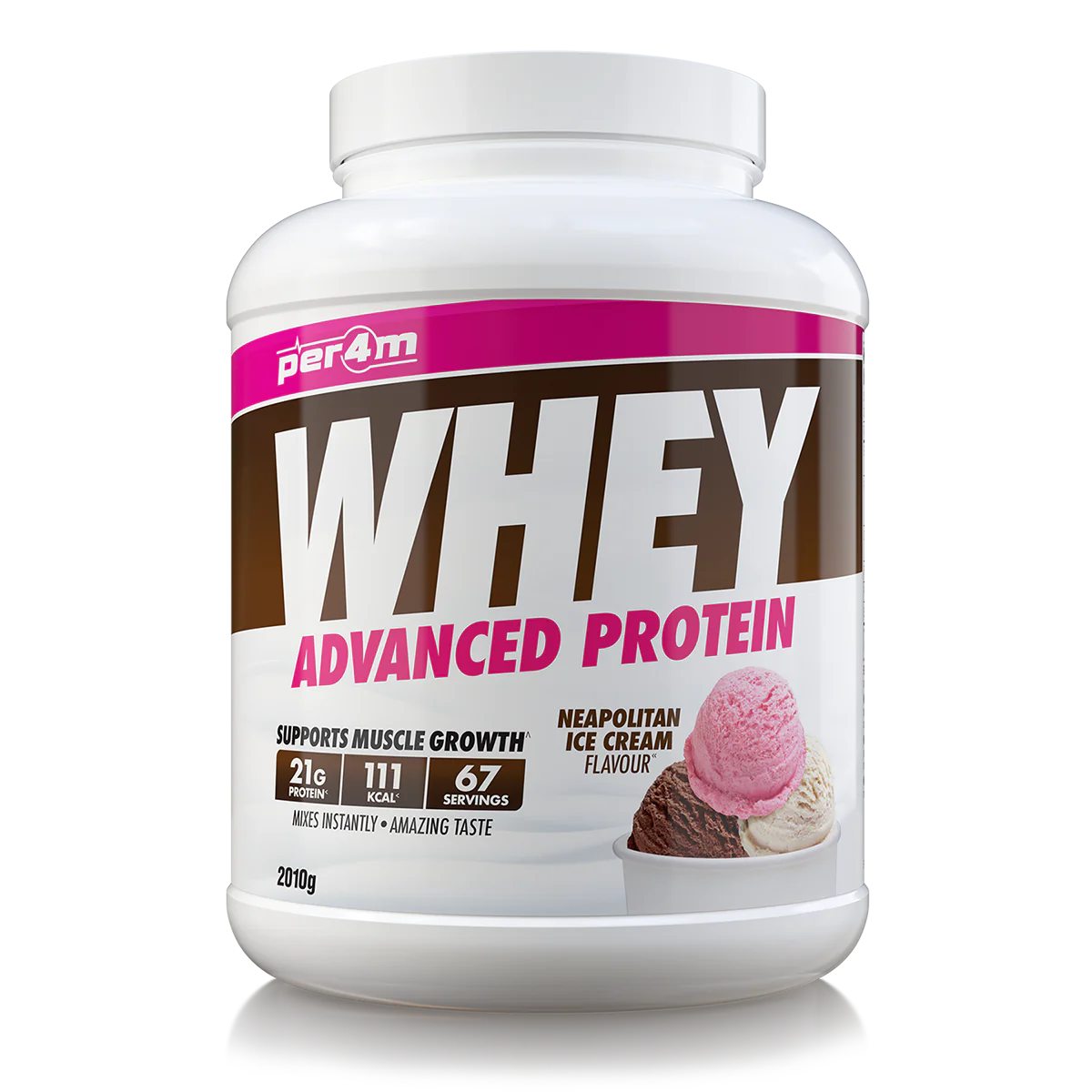 Per4m Advanced Whey Protein 2.01kg - Neapolitan Ice Cream