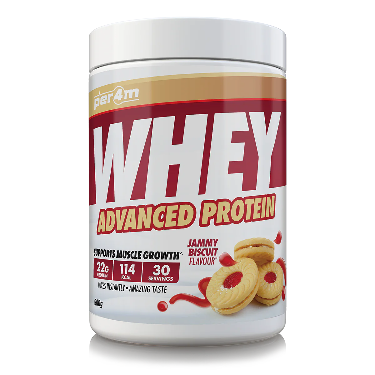 Per4m Advanced Whey Protein 900g - Jammy Biscuit