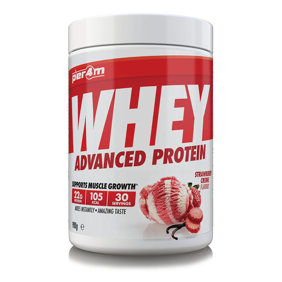 Per4m Advanced Whey Protein 900g - Strawberry Creme