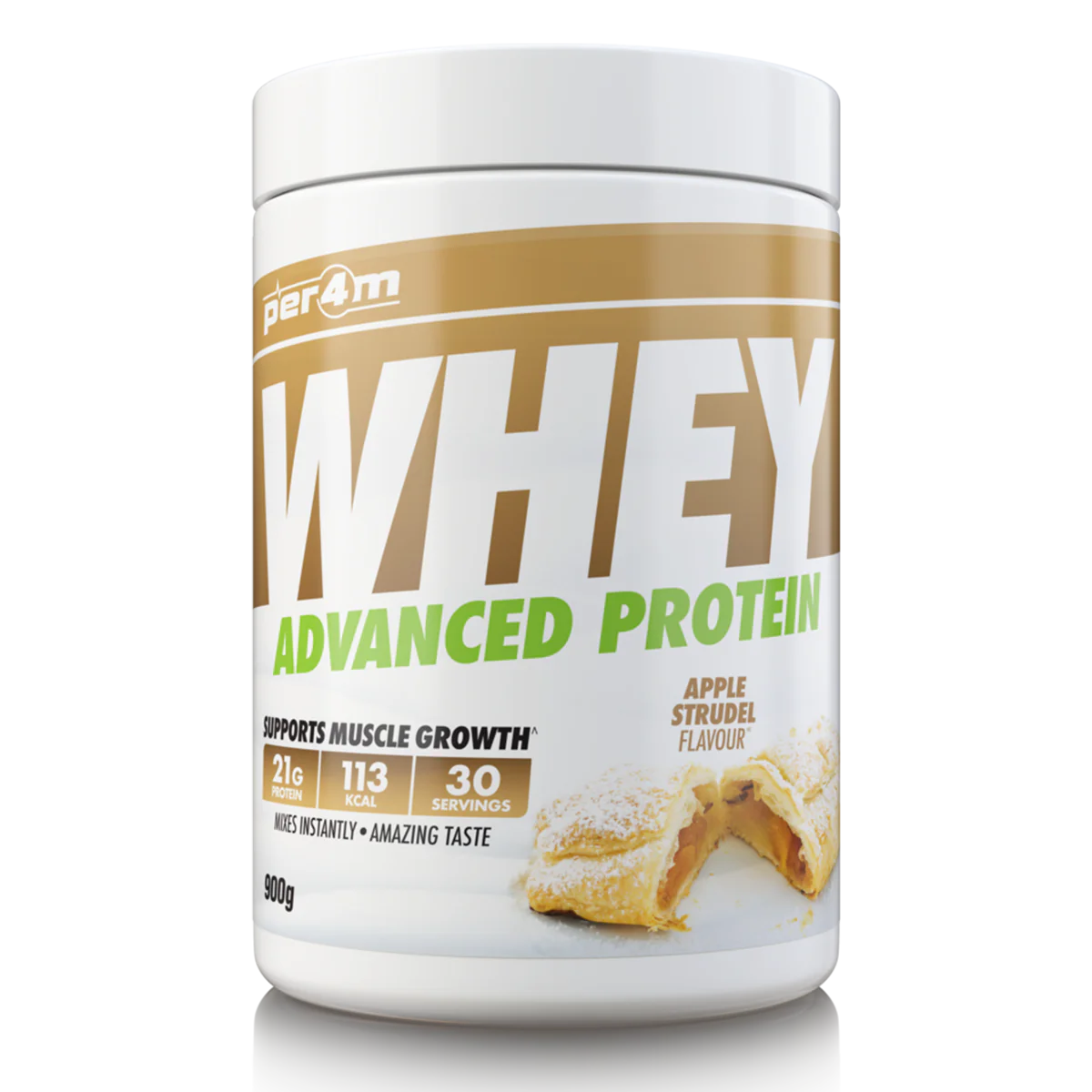 Per4m Advanced Whey Protein 900g - Apple Strudel
