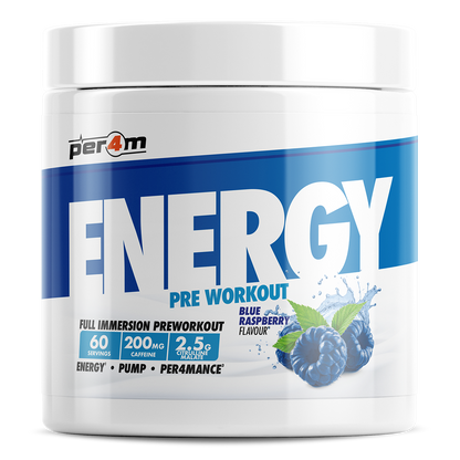 Per4m Energy Pre Workout 390g Blue Raspberry