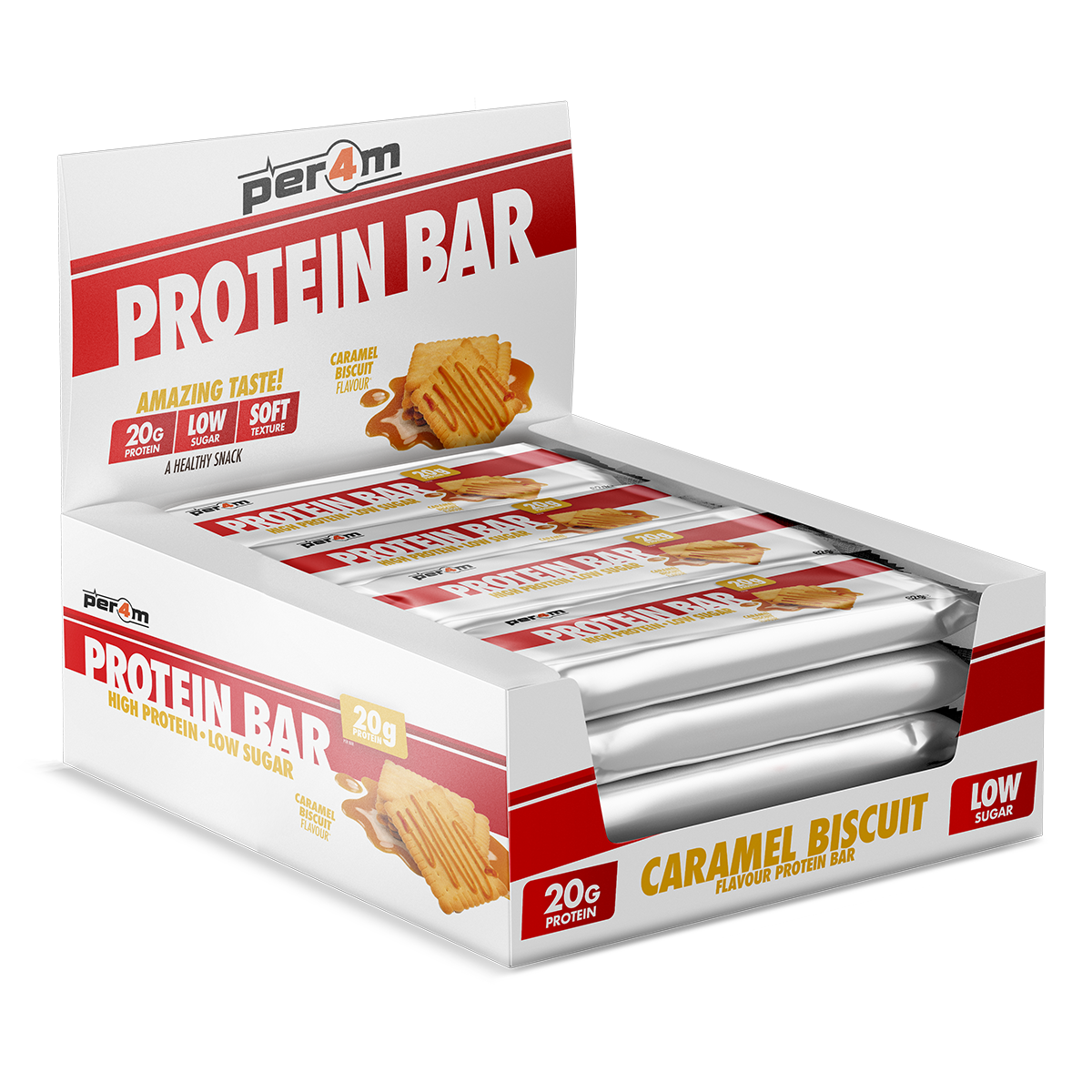 Per4m Protein Bar 12x62g Caramel Biscuit