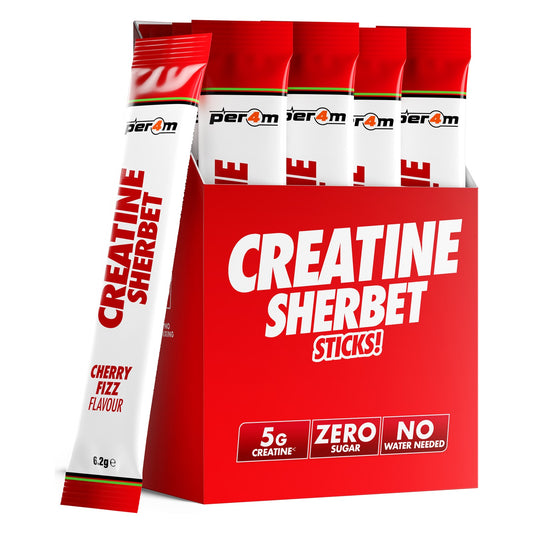Per4m Creatine Sherbet Sticks 20x6.1g Cherry Fizz packshot