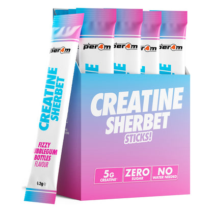 Per4m Creatine Sherbet Sticks 20x6.1g Fizzy Bubblegum Bottles packshot