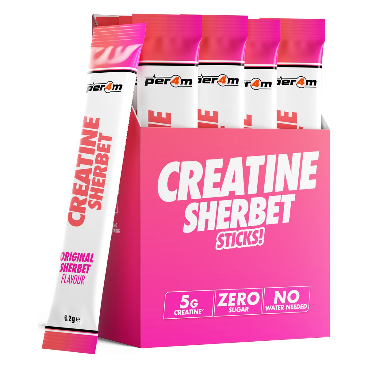Per4m Creatine Sherbet Sticks 20x6.1g Original packshot