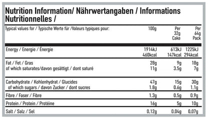 Per4m Dark Chocolate Rice Cakes — nutrition per cake and pack